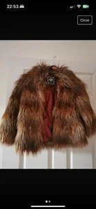 Faux Fur Coat River Island Size 10 - Picture 1 of 2