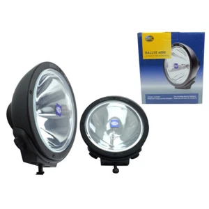 Hella 1365 Rallye 4000 Pencil Beam Driving Light Lamp Round Black Housing x 1 - Picture 1 of 10