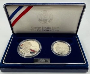 1993 Bill Of Rights Commemorative Two Coin Proof Set With OGP And COA - Picture 1 of 5