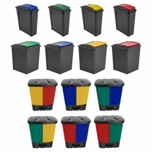 Kunststoff Papierkorb 25L, 37L, 50L Recycling Küche Garten Müll Abfalleimer - Bild 1 von 45