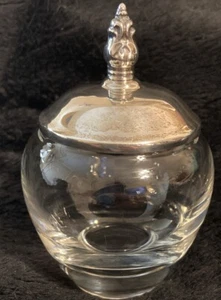 Mermelada y tapa de ley de cristal de vajilla de ley real danesa - Imagen 1 de 7