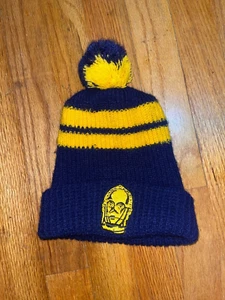OG Licensed Vtg 80s 1983 Star Wars C3PO Knit Winter Beanie Hat Ski euc S/XS Kid - Picture 1 of 6
