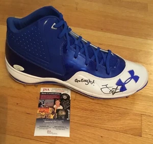 Zapato botín de béisbol Justin Dunn White Sox Reds Mets BC firmado autógrafo certificado de autenticidad JSA - Imagen 1 de 3