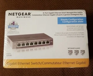 NETGEAR GS108E ProSafe 8-Port Gigabit Web Smart Managed Plus Switch - Picture 1 of 5