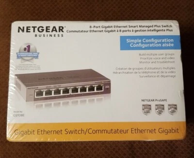 NETGEAR GS108E ProSafe 8-Port Gigabit Web Smart Managed Plus Switch - Image 1 of 4