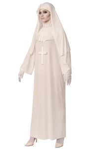 Scary White Nun Horror Halloween Adult Costume - Picture 1 of 1