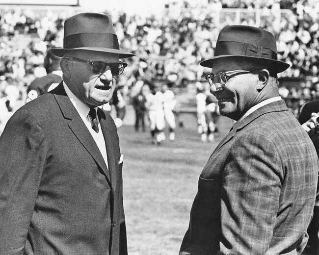 Chicago Bears GEORGE HALAS and Packers VINCE LOMBARDI 8x10 Photo Print - Image 1 of 1