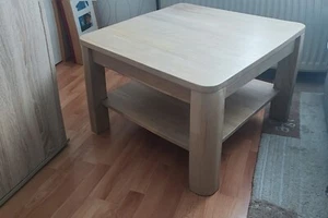 DICO Couchtisch aus Massivholz - Eiche hell 70x70x44,5cm - Bild 1 von 2