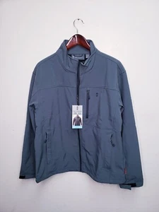 Free Country Mens Pewter Full Zip Long Sleeve Wind Resistant Comfort Jacket s XL - Picture 1 of 5