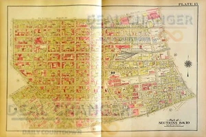 1908 NY BROOKLYN MAP | EAST WILLIAMSBURG | VINTAGE WALL ART | Plate 15  - Picture 1 of 4