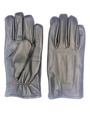 Hombres PIEL DE OVEJA GENUINA Cuero Suave Guantes de Invierno con Forro de Vellón S-3XL Foto 1 de 2