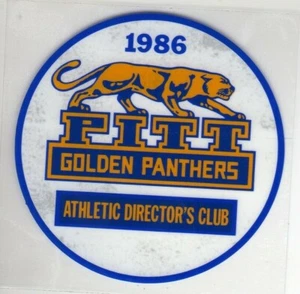 Set of 4 Vtg.1986 Pitt Golden Panthers Athletic Director's Club Window Stickers - Picture 1 of 3