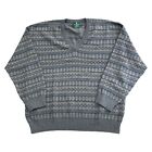 Maggi Wollstrickpullover abstrakt gemustert Made in Italy grauer Pullover Herren XL 6