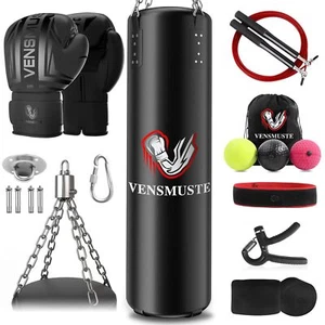 Punching Bag for Adults, 4FT PU Heavy Boxing Bag Set, Heavy Punching Bag with... - Picture 1 of 7