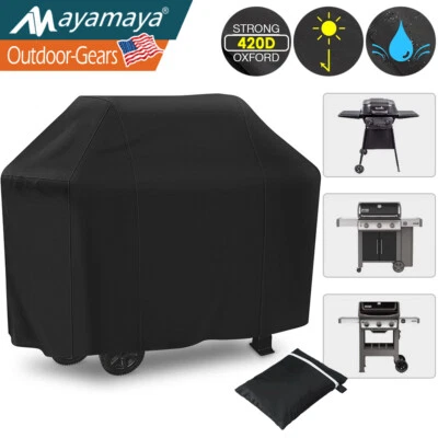 BBQ Gas Grill Cover 57 Inch Barbecue Waterproof Outdoor Heavy Duty UV Protection - Image 1 of 4
