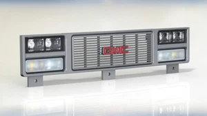 Tamiya Clodbuster GMC front grill with headlights and indicators with addons! - Picture 1 of 6