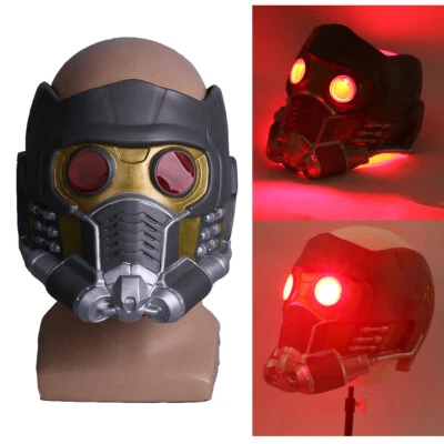 Star Lord LED Mask Cosplay Infinity War Quill LED Latex Helmet Superhero Props - Image 1 of 4