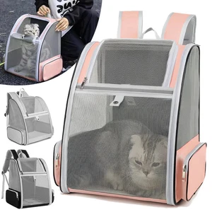 Portable Cat Backpack Carrier Breathable Mesh Fits Cats and Small Dogs Travel - Picture 1 of 17