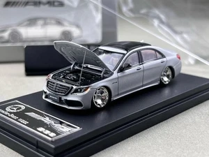 EY RM 1:64 Silver S63 W222 V12 VIP Luxury Sedan Sport Model Diecast Display Car  - Picture 1 of 8