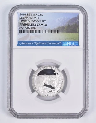 2014-S Silver PF69 ANT Shenandoah Quarter Limited Edition NGC *7497 - Image 1 of 4