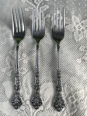 3 tenedores de postre para ensaladas de acero inoxidable 6,5 Versalles de MSI cubiertos Japón florales Foto 1 de 4