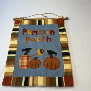 Fall wall hanging Pumpkin Patch Crows Sunflower - Picture 1 of 3