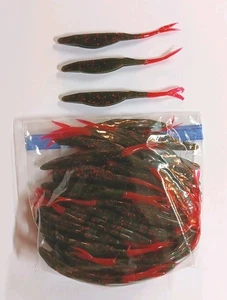 1 paquete de 50 Zoom Super Fluke 5 y 1/4" aguacate cola roja - Imagen 1 de 1