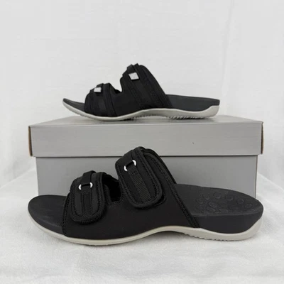Zapato ortopédico para mujer Vionic, sandalias Sarah sin cordones, negras, talla 9, Foto 1 de 4
