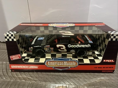 ERTL American Muscle Goodwrench Dale Earnhardt Lumina #3 1:18 比例全新带盒 — 第 1/4 张图片