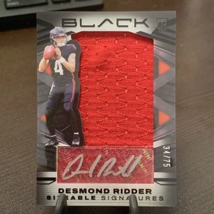 2022 Panini Black Desmond Ridder Sizeable Signatures Rookie Jersey Auto RC #/75 - Picture 1 of 2