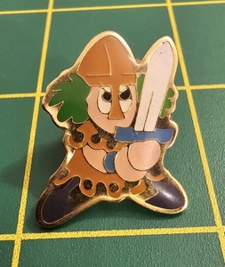 Rare 1990s Gamer Pin Lemmings 2 THE TRIBES, Medieval promo Pin Very RARE (28) - Picture 1 of 2
