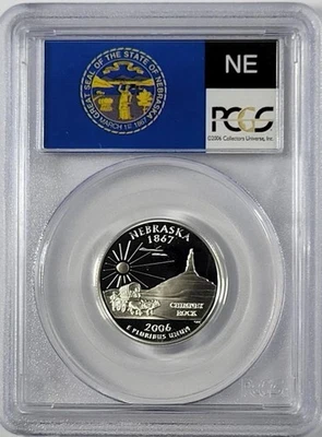 2006-S Silver Washington  Quarter - Nebraska - PCGS PR69DCAM - Flag Series - Image 1 of 2