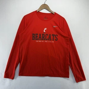 Cincinatti Bearcats Shirt Men's large Red Swimming Diving Dri Fit Lightweight - Picture 1 of 9