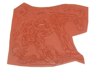 SELTENER BAREBACK BRONCO COWBOY unmontierter Stempel extrem detailliert - Bild 1 von 2