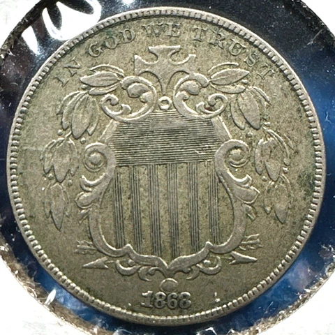1868 5C Shield Nickel (74717) Cover