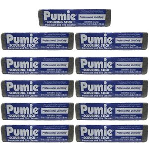 Pumie Scouring Cleaning Pumice Stone Stick 5.25x1- 1/4 x ¾ inches Lot of 11 NEW