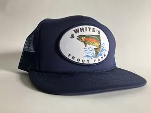 Nuevo de Lote Antiguo Sombrero de Camionero de Malla de Granja de Truchas Blancas Paraíso Utah Fly Fish Arco Iris - Imagen 1 de 9