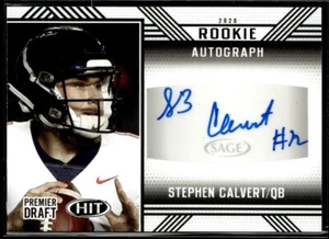 2020 SAGE HIT Rookie Autographs Stephen Calvert Rookie #A93 - Picture 1 of 2