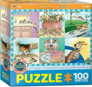 NEW Eurographics Funny Pets Collection Jigsaw Puzzle Puppy Trouble 100 pieces - Picture 1 of 1