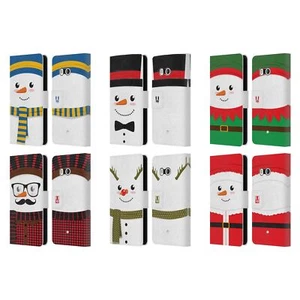 FUNDA BILLETERA HEAD CASE DESIGNS CON DIBUJO DE CUERO DEL SEÑOR SNOWMAN PARA TELÉFONOS HTC 1 - Imagen 1 de 7