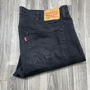 LEVI'S 559 Straight Leg High Rise Black Denim Jeans Men's Size W 40 L 30 - Picture 1 of 11