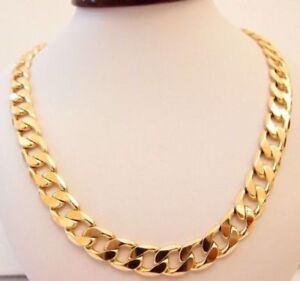 MENS HEAVY CHAIN 12.5MM 18K Gold Filled Men's Necklace 22-45" Chain 95-190g