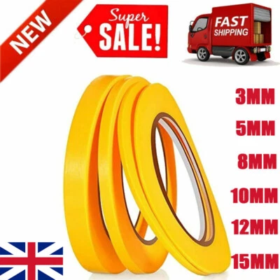 Precision Masking Tape Thin 3-15mm Model Airbrushing Fine Line Nail Art Spray/ - Image 1 of 4