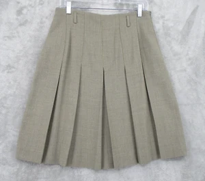 Vintage Jones New York Skirt Womens 8 Pleated Wool Preppy Academia Wool Brown - Picture 1 of 8