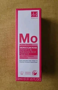 DR Botanical MOROCCAN ROSE FACIAL OIL Vit C Hyaluronic Acid 15ml Combine P&P NEW - Picture 1 of 5