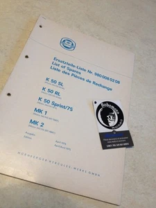 hercules parts list K50 moteur Sachs édition 1975 SL RL MK1 MK2 Sprint - Imagen 1 de 10