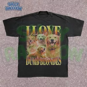 Camiseta Sarcástica Golden Retriever | I Love Dumb Blondes Perro Papá o Mamá Mordaza Regalo - Imagen 1 de 14