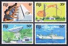 Fidji 445-448, neuf de prix neuf. Michel 439-442. 1981. Station terrienne satellite, expédition par câble, carte.