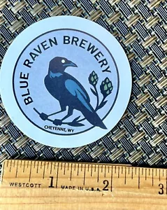 BLUE RAVEN BREWING BREWERY BEER STICKER Wyoming Brew Cheyenne Water Bottle Wyo - Picture 1 of 1