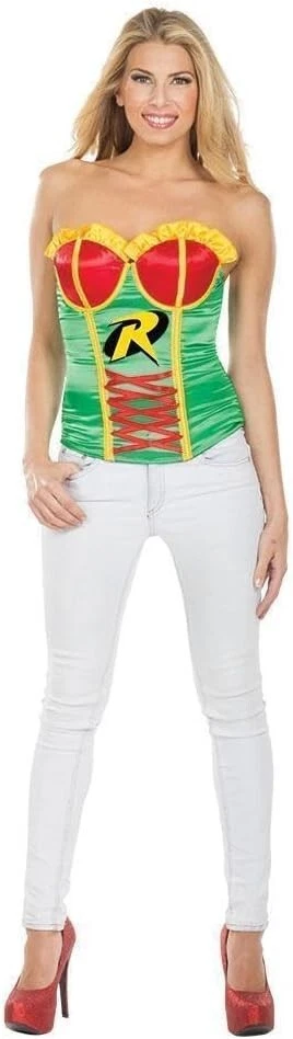 DC Comics Robin Corsé Top Liga de la Justicia Super Adulto Disfraz - Rubie's 887504 Foto 1 de 4